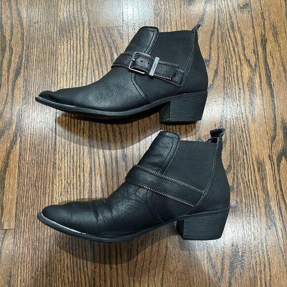 Circus by Sam Edelman Hamilton Women Ankle Chelsea Boots Size 7.5 Black Leather - Picture 3 of 7